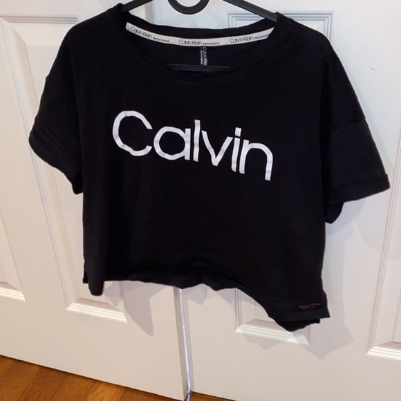 Calvin Klein performance logo short sleeve top M - Picture 8 of 11